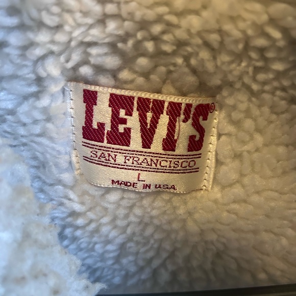 Vintage 1980 Levi's Cream Sherpa Lining 70609-0219 - Picture 2 of 6
